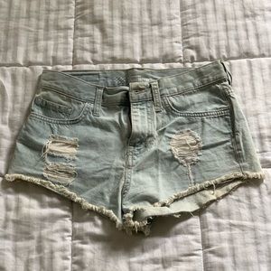 Vans high wasted shorts light wash